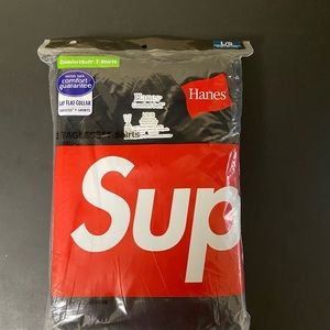Supreme Tag less T-shirt collaboration with Hanes
